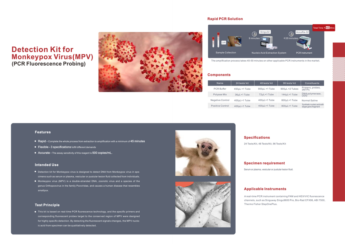 Accurate Monkeypox vaccine Pcr Rapid Test Monkeypox Kits CE