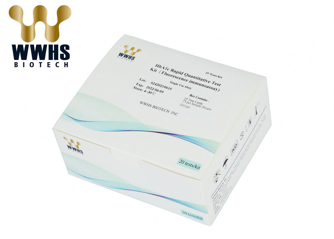 HbA1c Rapid Test Diagnostic Kit Cassette High Accuracy 25T