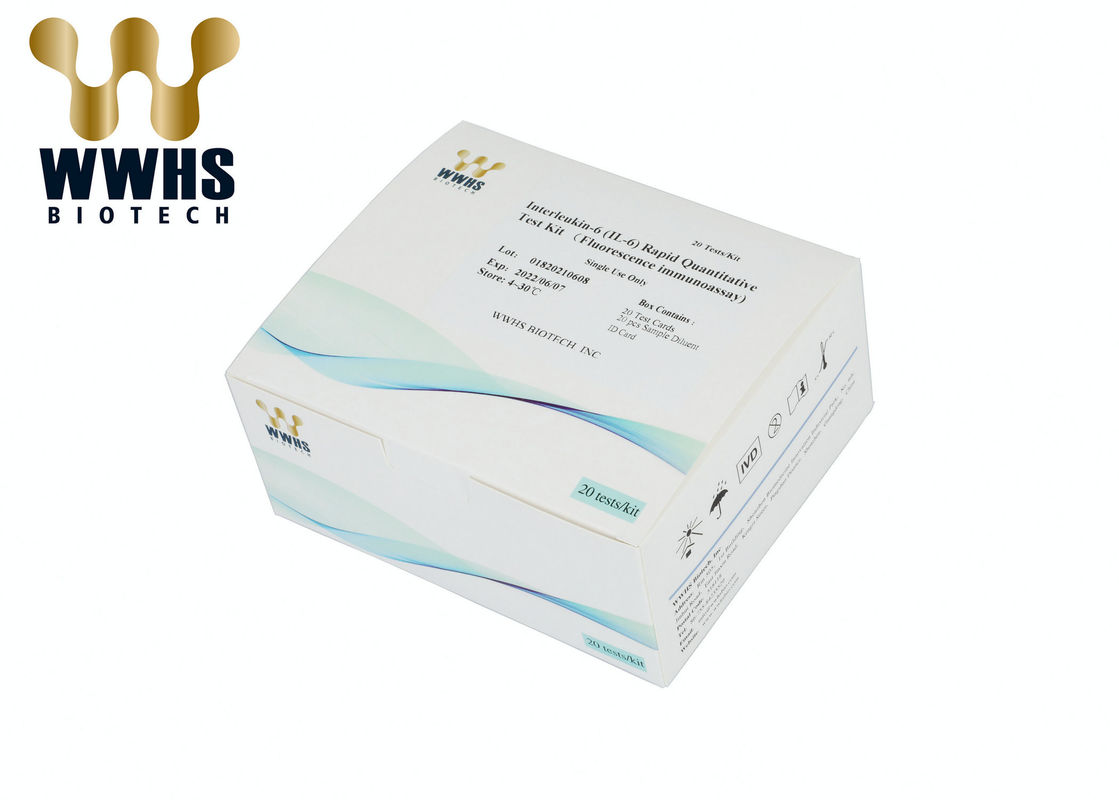 IL-6 Colloidal Gold POCT High Accuracy FIA Rapid Test Kits CE Approved By NIR-1000 Dry
