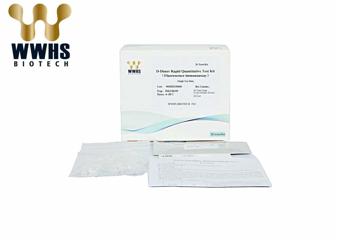 D2D IVD D-Dimer Rapid Quantitative Test Kit IFA Colloidal Gold POCT Diagnostic WWHS Reagent Cassette