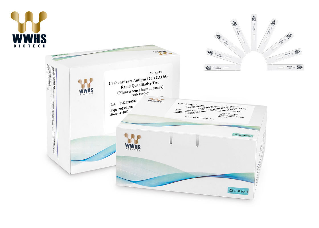 CA125 Test Kit Tumor Marker FIA POCT 25T in whole blood, plasma and serum