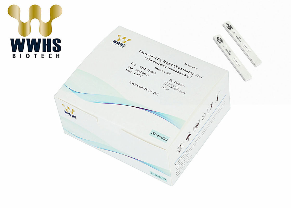 FIA TT4 Rapid Quantitative Test Kit 500 Tests/hour For Fluorescence Immunoassay Analyser