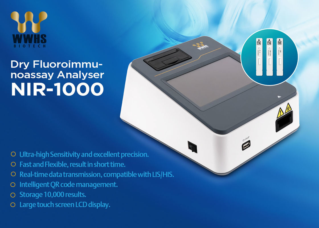 240 times/hour POCT Instrument High Accuracy IFA Dry Fluoroimmunoassay Analyser