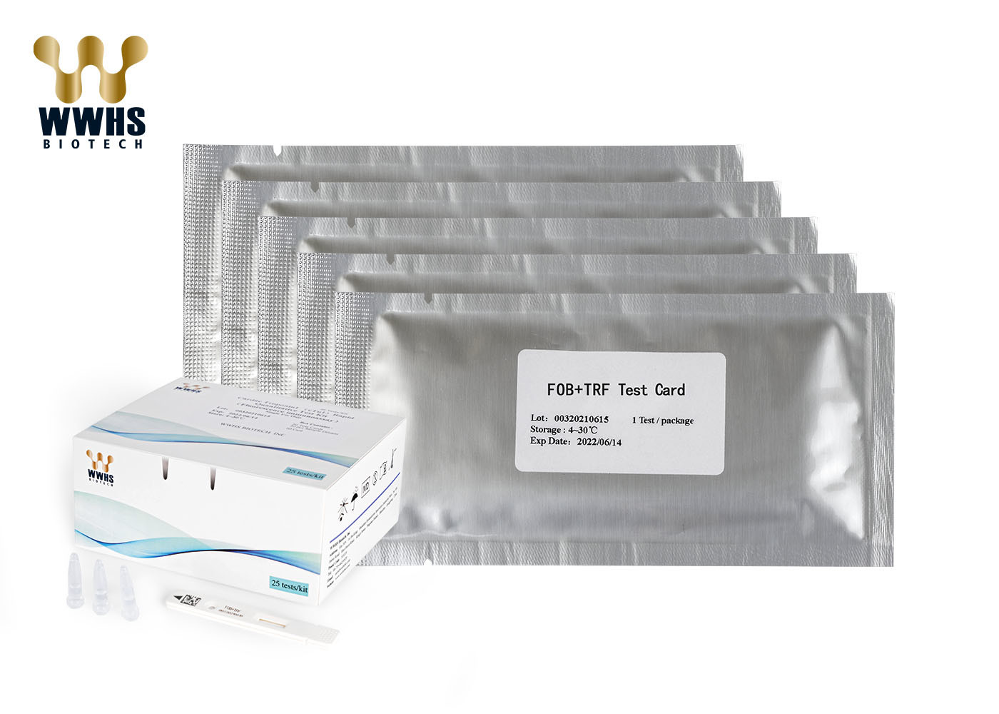 FOB and TRF Rapid Test Kit (Fecal Occult Blood and Transferrin) 25T CE Approval WWHS FIA POCT Assay